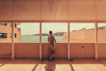 Man enjoying the view on the coast of Spain thumbnail