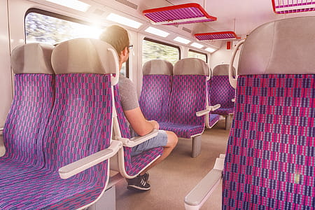 Young man traveling with train thumbnail