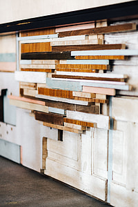 Wooden installation with shelves thumbnail