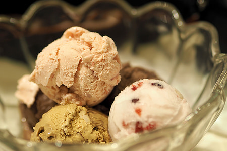 clear glass bowl filled with ice cream thumbnail