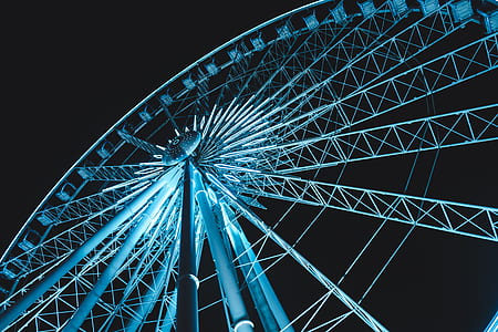 structural shot of Ferris Wheel during night time thumbnail