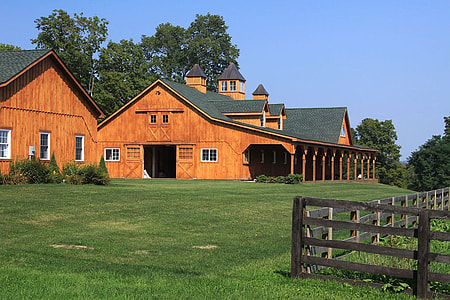 house on grass lawn surrounded by trees thumbnail