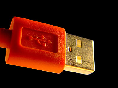 close up of red USB cable thumbnail