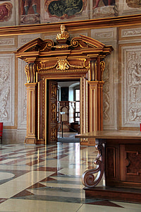 brown wooden desk inside room thumbnail