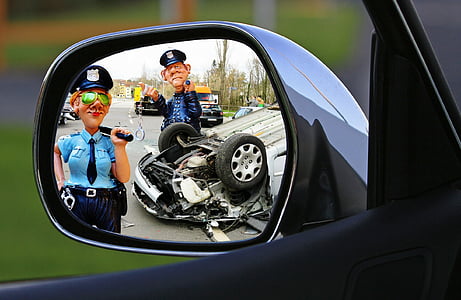 vehicle mirror with cartoon character thumbnail