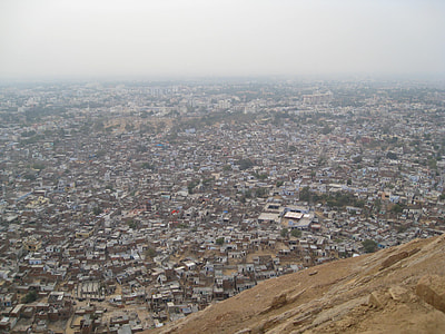 high-angle view of mountain near village thumbnail
