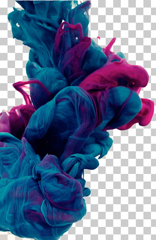 Color thick smoke, blue and pink smoke PNG clipart