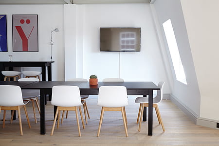 rectangular brown wooden dining set thumbnail