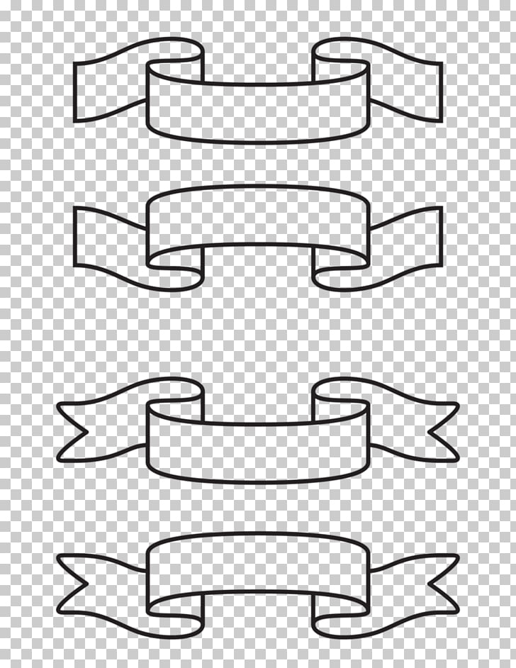 Ribbon Drawing White Banner Png Clipart Free Cliparts Uihere