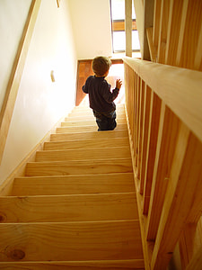 boy walking downstair thumbnail