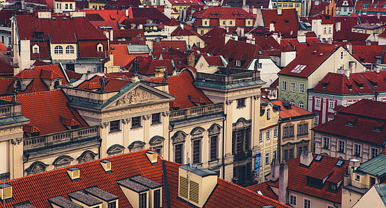 red and white concrete buildings thumbnail