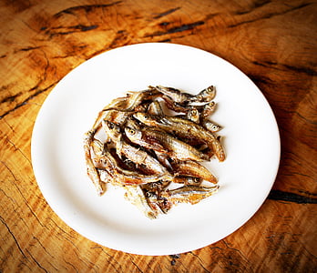 fried fish on white plate thumbnail