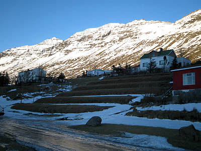 View of Neskaupstaður in Iceland thumbnail