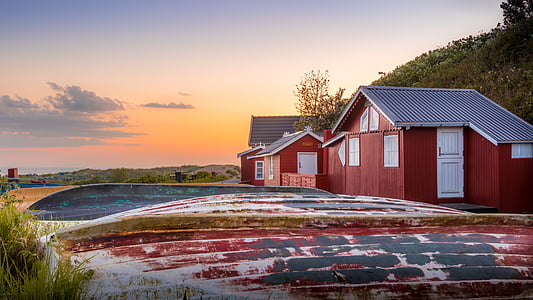 red and white wooden house thumbnail