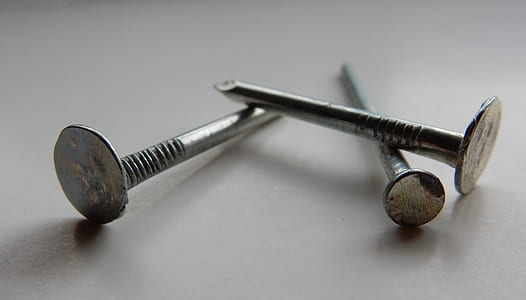3 Flat Head Nails Close Up Photography thumbnail