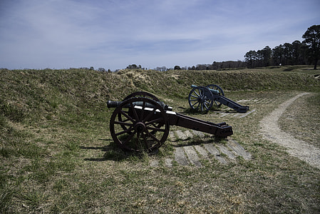 Siege Cannons in the American Trenches at Yorktown, Virginia thumbnail