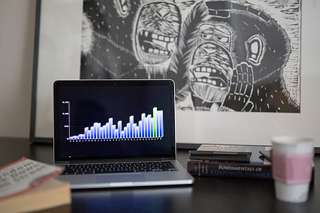 black and gray laptop computer turned-on thumbnail