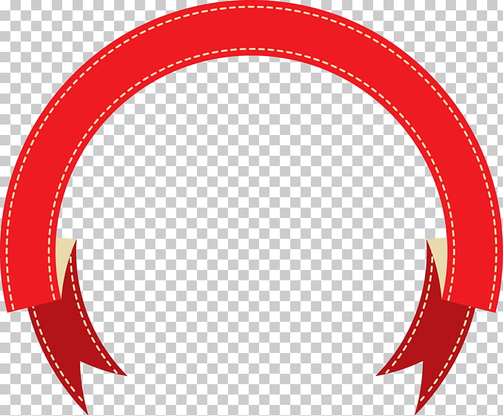 Ribbon Red Web Banner Semicircle Folding Red Ribbon Material