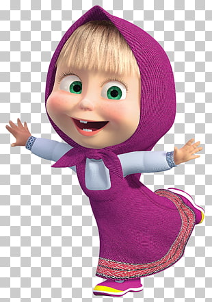 Masha and The Bear Puzzle Game Masha and The Bear Jam Day Match 3 games for kids Cartoon, Masha Cartoon Transparent , girl in pink hood illustration PNG clipart