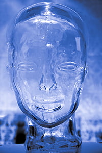 clear human face glass figurine thumbnail