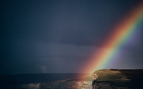 vignette photography of rainbow thumbnail