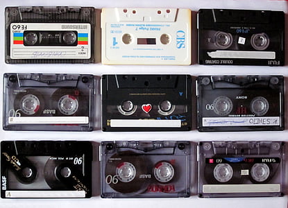 nine assorted-title cassette tapes thumbnail