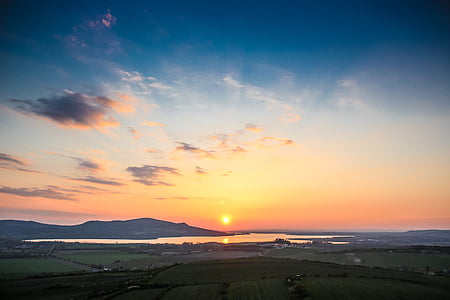 orange sunset above plain thumbnail