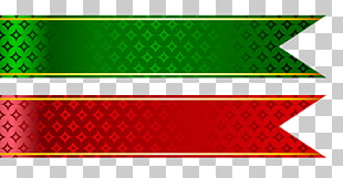 Ribbon Adhesive tape Web banner , Red and Green Tapes Set , two red and green ribbons PNG clipart
