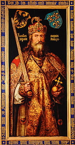 King holding sword and cross painting thumbnail
