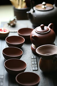 brown tea set photography thumbnail
