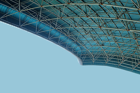 mandala krida stadium, architecture, blue, modern thumbnail