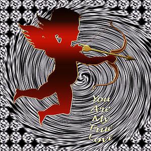 Cupid shooting love arrow for Valentine's Day thumbnail