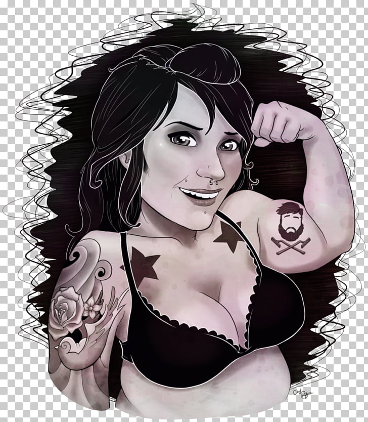 Black Hair Comics Artist Pin Up Girl Cartoon Hairy Man Png