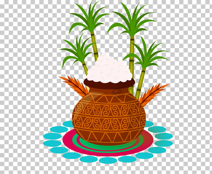 Thai Pongal Wedding invitation Wish Makar Sankranti Greeting & Note Cards, pot of gold PNG clipart