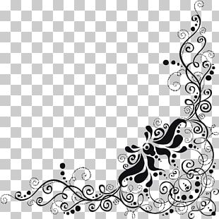 Wedding invitation Paper Silver Lace, Lace pattern, black floral illustration PNG clipart