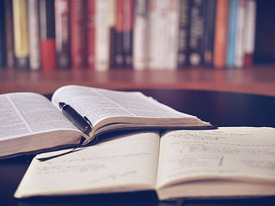 black dip pen on top of two books thumbnail