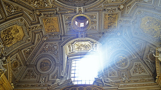 multicolored painted dome building ceiling thumbnail