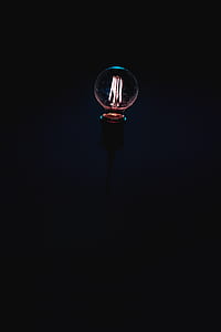 turned on light bulb in dark room thumbnail