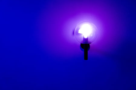 black and clear lighted wall lamp thumbnail