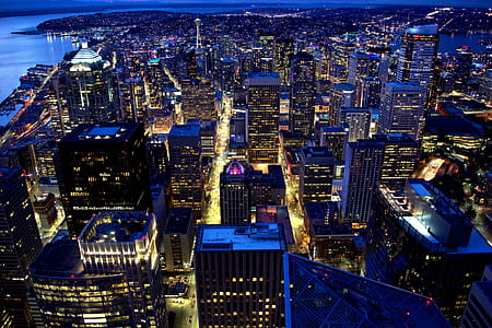 aerial photo of Seattle cityscape thumbnail