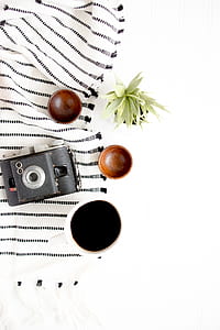 camera beside two bowls and succulent plant thumbnail