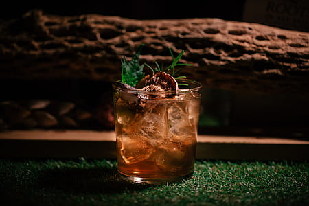 serving of ice tea on clear drinking glass thumbnail