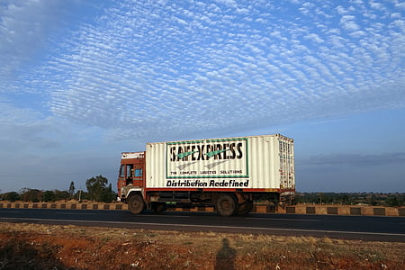 Safe Xpress delivery truck on road thumbnail