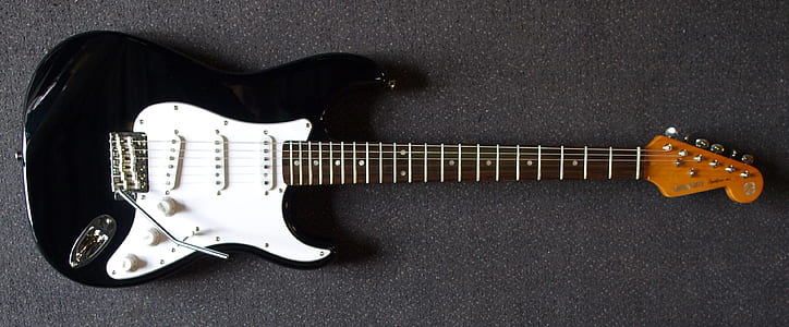 black and white electric gutar thumbnail