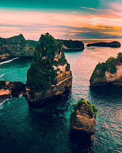 island view on blue sky thumbnail