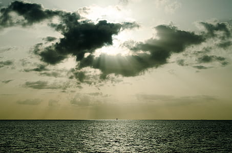 ocean water under cloudy skies during daytime thumbnail
