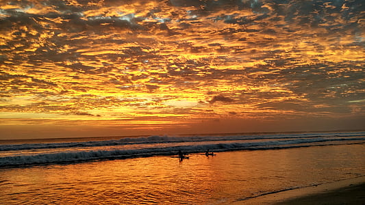 orange sunset by the beach thumbnail