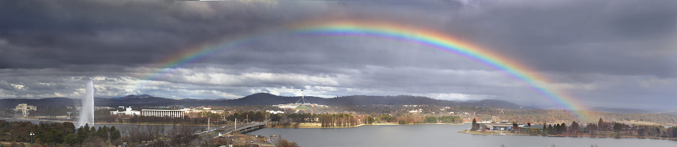 panorama photo of rainbow thumbnail