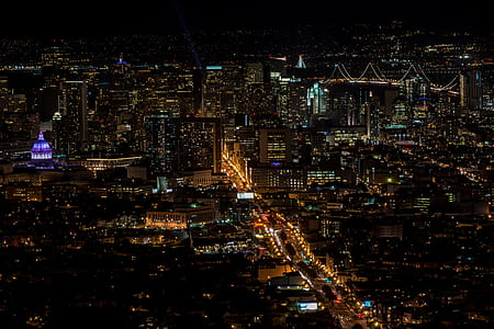 aerial view of city lights thumbnail