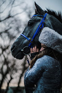 woman standing beside horse thumbnail